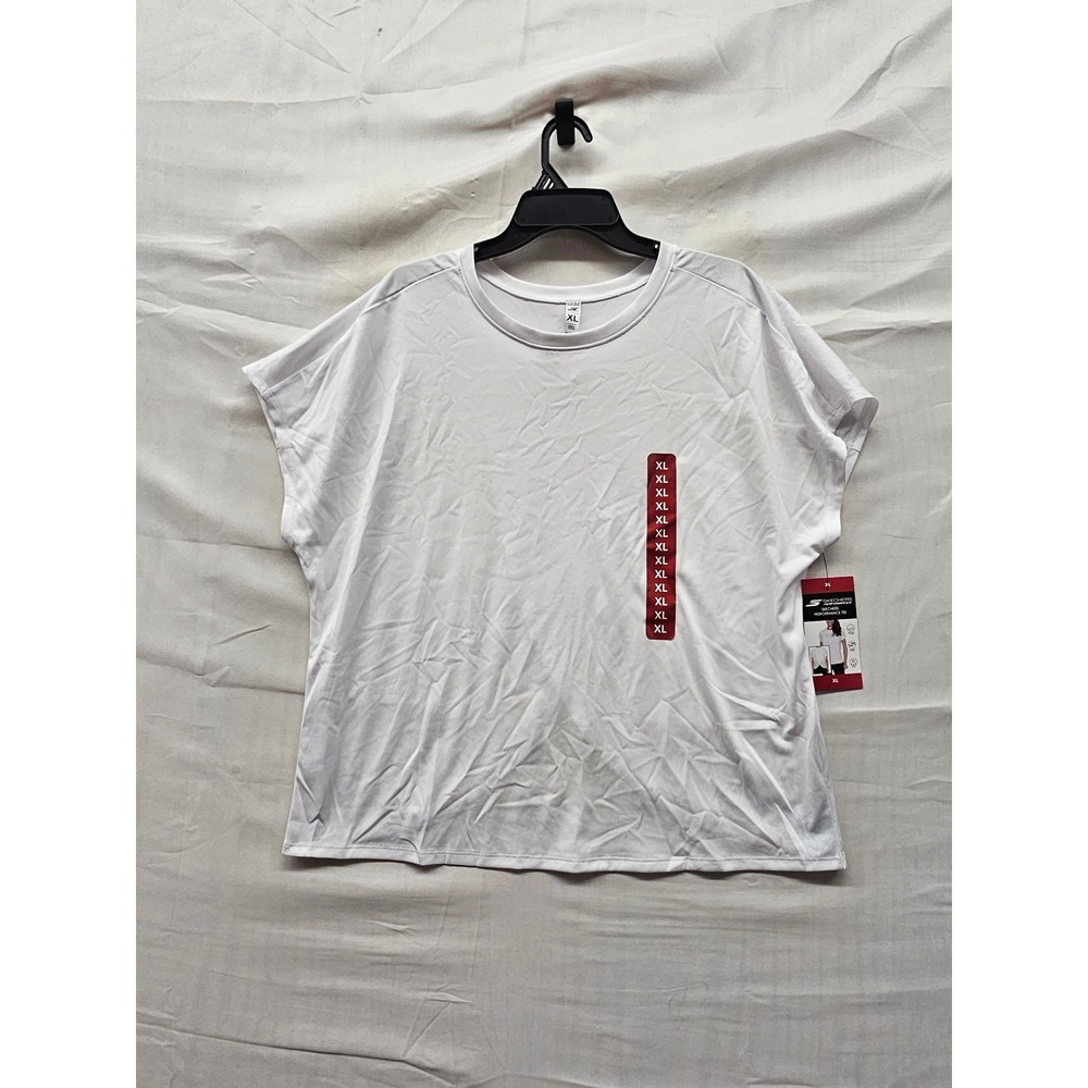 Skechers Womens Wrap Back Dolman T-Shirt White Polyester Athletic Size XL